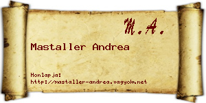 Mastaller Andrea névjegykártya