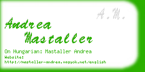andrea mastaller business card